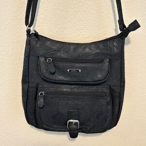 Multi Sac Flare Large Crossbody Bag Purse Black Adjustable Strap